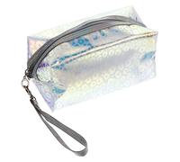 PLAFOPE PVC Travel Toiletry Bag Compact Makeup Organizer Pouch for Water-Resistant and Convenient for Women The Go Leopard Print Design