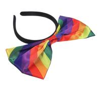 PLAFOPE Rainbow Headband Pride Headband Comfortable Skin-friendly Cloth Big Bowknot Fashionable Versatile Women Party Community Events Hair Accessory