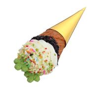 PLAFOPE Realistic Ice Cream Cone Model Made of Lightweight PVC, Reliable and Fashionable Display Accessory for Photography Prop or Coffee Bar Decoration with Excellent Workmanship