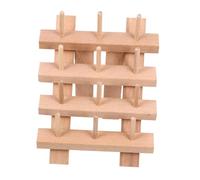 PLAFOPE Reel Wooden Thread Holder Rack Folding Spool Organizer for Sewing Embroidery with Beech Wood Construction and Wall Table Use
