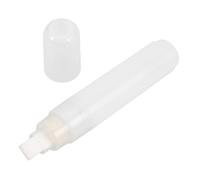 PLAFOPE Refillable Acrylic Paint Marker Pens Set for Graffiti and Rock Painting, Flat 10mm Tip White Paint Pens for Wood Ceramic Metallic Artworks, Water-based Ink for Diy Crafts