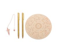 PLAFOPE Retractable Copper Divining Rods and Spiritual Pendulum Set with Compass and Mat for Water Divining and Exorcism
