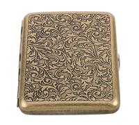 PLAFOPE Retro Metal Cigarette Box Case with Spring Clip Vintage Portable Cigarette Case for Men and Women Compact Pocket Size for Formal and Casual Use