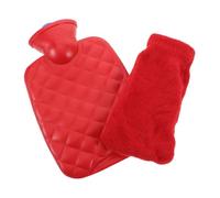 PLAFOPE Reusable Hot Water Bag for Women Soft Portable Water Heating Bottle Hand and Belly Warmer in Red for Winter and Valentine S Day