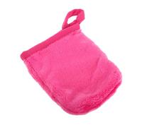 PLAFOPE Reusable Microfiber Facial Cleansing Gloves for Deep Exfoliating and Makeup Removal Water-only Use Ultra-fine Fibers for Acne and Clogged Pores Soft Pink Beauty Cloth Mitt for