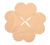 PLAFOPE Reusable Nursing Breast Pads 2 Pairs Washable Absorbent Cotton Breast Cushions Heart-Shaped Breathable Pads for Leaking Milk Breastfeeding Mothers