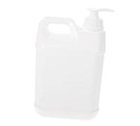 PLAFOPE Reusable Plastic Pump Dispenser Bottle for Water Sauces Soaps Detergents and Honey White Press-type Container with Screw Pump Caps for Home and Hotel Use
