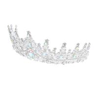PLAFOPE Rhinestone Princess Tiara Crown for Women Silver Color Birthday Wedding Party Accessory Comfortable Fit Glamorous Headpiece for Brides and Celebrations