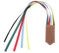 PLAFOPE Ribbon Bookmark Pu Leather Bible Page Marker with Satin Ribbon, Coffee Color Book Mark for Reading and Study, Decorative Book Accessories for Study Bible Users