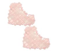 PLAFOPE Rose Quartz Heart-Shaped Eye Mask Cooling Stone Eye Cover for Facial Spa Relieves Breathable and Gentle Fit Multi-use for Dark Circles and Skin Refreshing