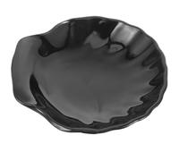 PLAFOPE Seashell Soap Dish Bar Holder for Shower Black Acrylic Soap Container Tray for Bathroom and Bathtub with Modern Transparent Design and Jewelry Storage Function