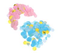 PLAFOPE Shower Confetti Decorations Pink and Blue Round Paper Confetti for Gender Reveal Party Table Scatter Easy Cleanup and Safe Paper Material Soft Elegant Colors for Unisex Celebration