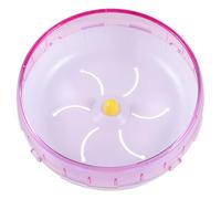 PLAFOPE Silent Hamster Wheel Exercise for Small Pets Pink Plastic Material, Quiet Running Design to Reduce Furniture Damage, for Household Use and Active Play