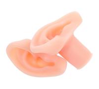 PLAFOPE Silicone Ear Model Pair with Soft Realistic Texture Human Left and Right Fake Ears for Earring Display and Piercing Practice for Home and Classroom Use