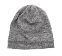 PLAFOPE Sleep Bonnet Elastic Beanie Hat for Adults, Two-Tone Satin-Lined Night Sleeping Cap Hair Care, Dark Grey Soft Cotton Blend for Women and Men