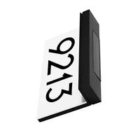 PLAFOPE Solar Lighted Address Sign LED Lighting Door Sign Ip65 Waterproof Solar Wall Light for Outdoor Use 6-12 Hours Continuous Lighting and Environmental Protection