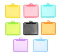 PLAFOPE Square Pill Box 8pcs Travel Medicine Case Pocket Size Plastic Pill Organizer with Lid Compact Daily Medication Storage for Vitamins in Purse