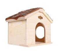 PLAFOPE Squirrel Wood House Guinea Pig Hideout Lightweight Wooden Cabin for Small Pet Sleeping and Playing at Home Pet Shop