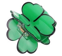 PLAFOPE St Patrick’s Day Shamrock Hair Claw Clip Irish Four-leaf Clover Hair Accessory Green Festival Barrette for Women Party Favor