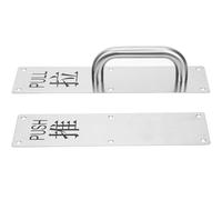 PLAFOPE Stainless Steel Push Pull Door Plate Handle for Commodity Store and Push-Pull Wooden Doors, Featuring Broad Thick Bottom Plate and Smooth Surface, Suitable for Public Area Use