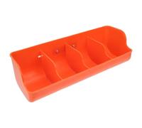 PLAFOPE Sturdy Orange Pig Food Feeder with Four Feeding Compartments Easy to Clean and Break-resistant Pp Material Hanging Wall Pig Feeding Groove in Farm Or Ranch Assorted Assorted style