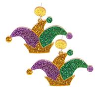 PLAFOPE Stylish Acrylic Earrings Featuring for Women Clown Hat Design and Not Easy to Deform Statement Piece Suitable for Party and Daily Decor