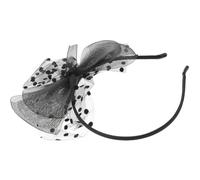 PLAFOPE Stylish Headband Bowtie Headband with Beautiful Veil Fine Workmanship Retro Elegant Net Lace Cloth for Ladies Female Engagement Parties