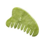 PLAFOPE Traditional Chinese Jade Comb for Scalp Dandruff Gua Sha Massage Spa Tool Acupuncture Brush Random Color