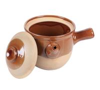 PLAFOPE Traditional Chinese Medicine Cooker 1.5l Clay Pottery Casserole Boiling Medicine Pot High Temperature Resistant Ceramic Stew Pot for Gas Stove Use