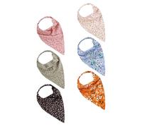 PLAFOPE Triangle Cloth Hair Scarves Lightweight and Easy with Elastic Band 6pcs Floral Kerchiefs Elastic Bandana for Women for Daily Casual Wear Or Doing Housework