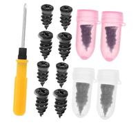 PLAFOPE Tubeless Tire Repair Screws Set with Emergency Screwdriver for Motorcycle Electric Vehicle Bicycle Quick Puncture Fix Durable Tire Nail Plugs for Self Repair