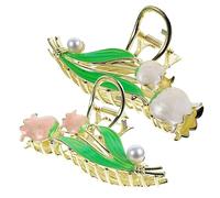 PLAFOPE Tulip Hair Clip Korean Style Metal Claw Clip for Women Flower Hairpin Thick Hair Accessories