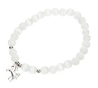 PLAFOPE Unicorn Pendant Bead Bracelet Lightweight Comfortable Jewelry for Party Favor Birthday Gift Unique Cat Eye Charm Wristband