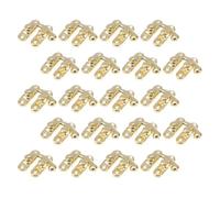 PLAFOPE Vintage Chest Locks and Latches with Secure Horn Hook Iron Material 20pcs Easy to Use Retro Box Buckle in Golden for Wood Jewelry Box and Cabinet for DIY Crafts and Projects
