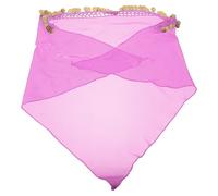 PLAFOPE Vintage Purple Coin Headpiece Scarf for Women Ethnic Tribal Belly Dancer Hair Accessory with Long Tail Lightweight Festival Bandana for Dance Performance and Costume Jewelry