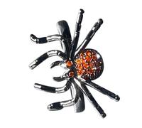 PLAFOPE Vintage Rhinestone Spider Open Adjustable Ring Dark Retro Design for Women’S Halloween and Gothic Occasions