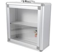 PLAFOPE Wall-mounted Medicine Box Small Sturdy Storage Accessory with Lockable Compartment for Community and Emergency Use, Portable First Aid Cabinet for Home and Office