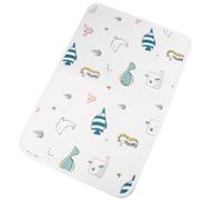 PLAFOPE Waterproof Breathable Pet Urinal Pad with Super Absorbing Cotton and Silicone Particles, Non-slip Five-layer Training Mat for Dogs at Home, White Hippocampal Kingdom Printing Style