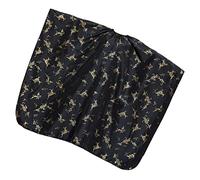 PLAFOPE Waterproof Haircut Gown Black Nylon Polyester Hairdressing Cape Dry Cleanable Machine Washable for Hair Cutting Salon Use