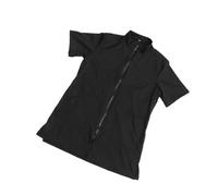 PLAFOPE Waterproof Pet Cosmetologist Work Apron Black Mid-Sleeve Xl, Anti-Static Grooming Uniform for Pet Salon, Hospital, and School Use