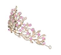 PLAFOPE Wedding Party Crown Headpiece Bridal Tiara Headband Romantic Rhinestone Zinc Alloy Comfortable Fit Design Elegant Hair Accessory for Weddings and Birthdays