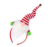 PLAFOPE White Beard Headband Beautiful and Unique Three Dimensional Hair Adornment Christmas Decoration for Party Wear Elegant Headband Style