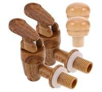 PLAFOPE Wine Bucket Plug and Faucet Replacement Kit Wine Bucket Spare Faucet and Stopper Set Vintage Stoppers & Pourers Accessory for Wooden Barrel Serving 2 2 Stopper