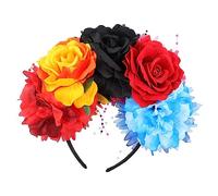 PLAFOPE Women Headband Boho Hair Wreath Flower Crown Headpiece for Festivals and Weddings