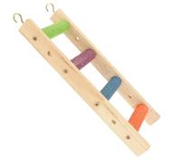 PLAFOPE Wooden Bird Climbing Parrot Ladder 9.02X3.98X0.83 Inch Rat Ladder with Safe Climbing Feature for Small Cockatoo