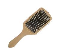 PLAFOPE Wooden Hair Brush Large Paddle Comb for Scalp Massage, Natural Wood Handle Black Rubber Grip, Suitable for Hair Types and Daily Styling