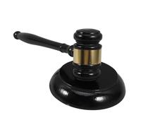 PLAFOPE Wooden Judge Gavel and Sound Block Versatile Court Hammer for Judges Lawyers Auctioneers Wood Construction for Roleplaying and Family Activities Portable Auction Hammer