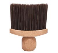 PLAFOPE Wooden Neck Duster Brush with Soft Nylon Bristles and Wooden Handle for High-efficiency Cleaning in Hairdressing Salon and Laptop Keyboard Dust Removal, Time and Effort Saving Hair
