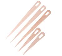 PLAFOPE Wooden Weaving Needles Loom Sticks Set 5Pcs for Handmade Textile Projects, Includes 3 Large and 2 Small Tools for DIY Tapestry Crafting