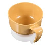 PLAFOPE Yellow Silicone Anti-Spill Senior Bowl with Suction Base for Assistive Eating, Designed for Elderly and Seniors, Sturdy Non-tip Dinnerware for Self-Help and Daily Use